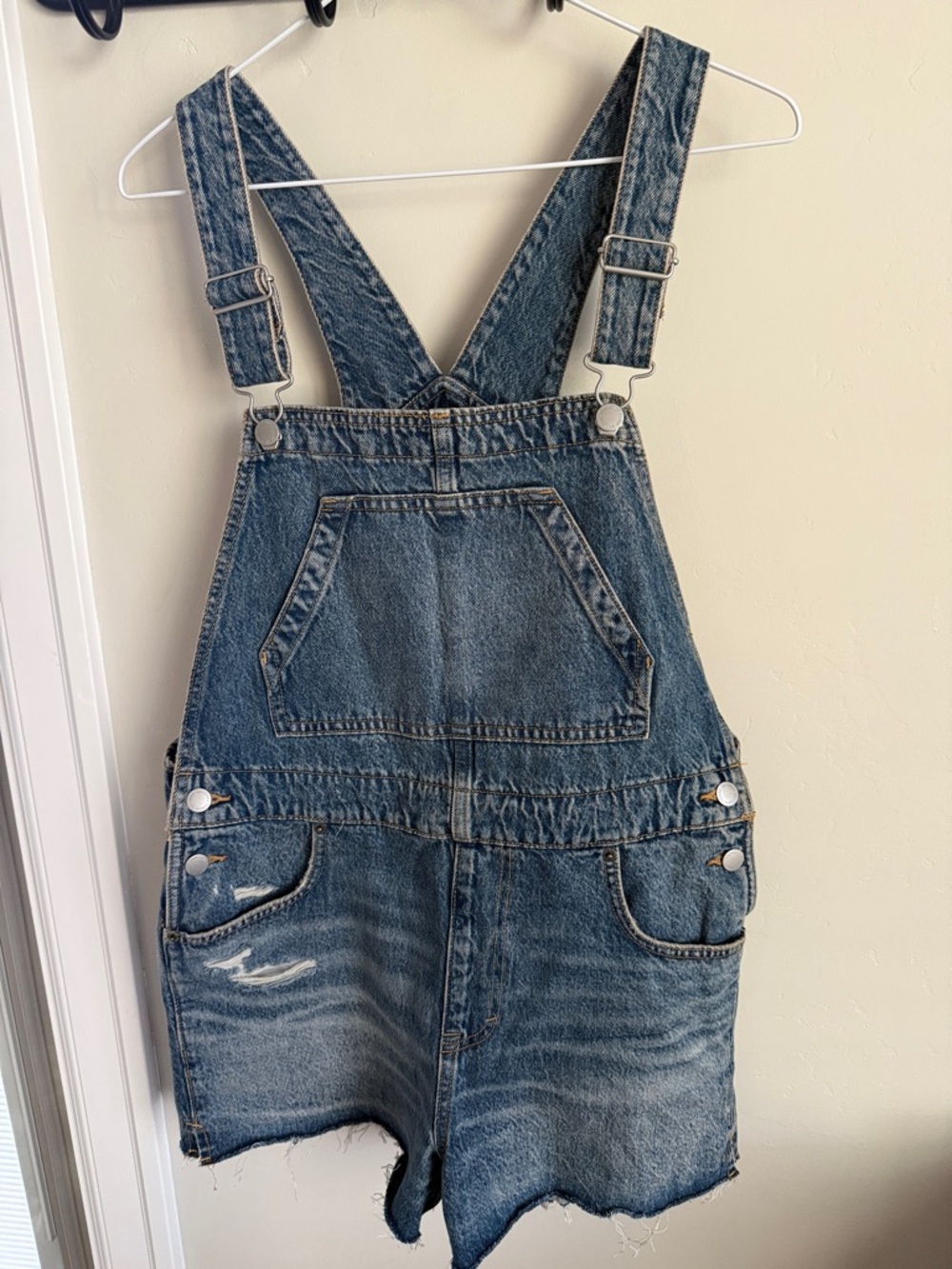 Universal Thread Blue Denim Short Overalls